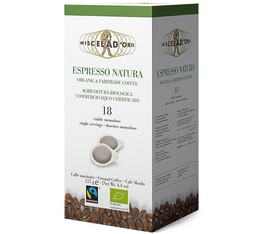 Miscela d'Oro Organic Espresso Natura ESE pods x18