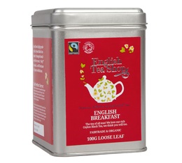 Organic English Breakfast black tea - 100g loose leaf tea in tin - English Tea Shop