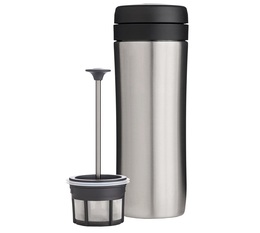 Mug à piston isotherme Travel Press inox brossé 35cl - Espro
