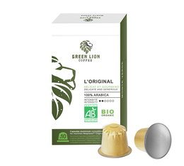 10 capsules compatibles Nespresso® L'Original bio - GREEN LION COFFEE