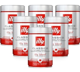 Illy Classico ground coffee for normal espresso - 6 x250g