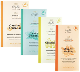 4 tablettes de chocolat aromatisées - 4 x 70 g - DOLFIN