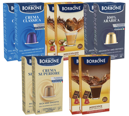 pack 100 capsules nespresso caffe borbone