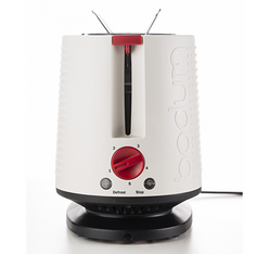 design toaster bistro blanc bodum de profil