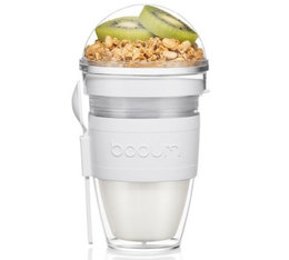 Bodum Joycup Granola Plastic Double Wall Cup with Spoon Shadow - 30cl
