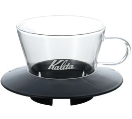 2-Cup Kalita Wave Dripper 155 in black/glass