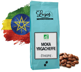 Caf�s Lugat Moka Yrgacheffe organic coffee beans from Ethiopia - 250g