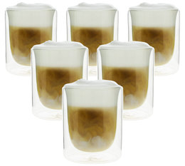 PYLANO set of 6 'Mila' double wall cappuccino glasses - 250ml