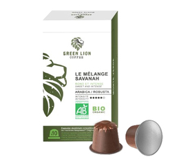 10 capsules compatibles Nespresso® Le mélange Savanah bio - GREEN LION COFFEE