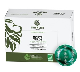 50 dosettes compatibles Nespresso® pro Monte Verde Commerce Equitable Office Pads Bio - GREEN LION COFFEE