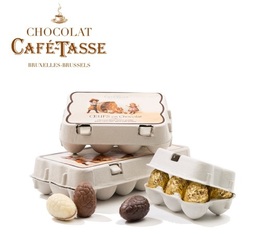 6 oeufs chocolat au lait cafe tasse