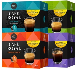 Caf� Royal Blend & Pure Origin selection - Coffee capsules for Dolce Gusto x 64