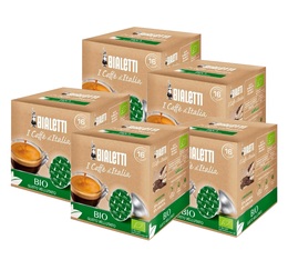 Organic Arabica/Robusta Mokespresso Bialetti capsules x80