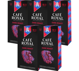 5x10 Caf� Royal Dark Roast capsule pack for Nespresso