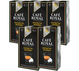 x50 Ristretto Intenso capsules pack by Caf� Royal for Nespresso