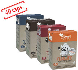 Selection pack Nespresso� compatible and biodegradable capsules (4 x 10) - Oquendo