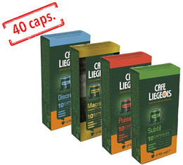 Selection pack Nespresso� compatible capsules (4 x 10) - Caf� Li�geois