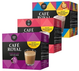 Caf� Royal milky drinks capsules for Dolce Gusto - 3 different drinks, 3 boxes  (48 capsules)