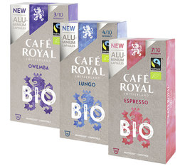 Caf� Royal Discovery pack: Organic 'Bio' coffees - 3 x 10 aluminium capsules for Nespresso