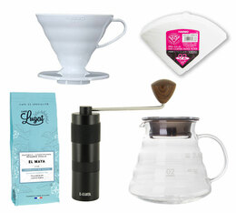 Pack Slow coffee : Moulin à café D-Kanta MG05 + Kit V60