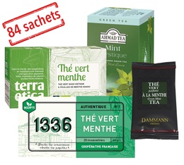Mint Green Tea selection pack x 84 individually-wrapped tea bags