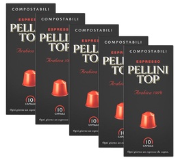 50 Capsules Nespresso® Biodégradables compatibles PELLINI - Pellini Top