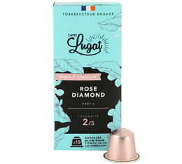 10 capsules Rose Diamond - compatibles Nespresso® - CAFÉS LUGAT