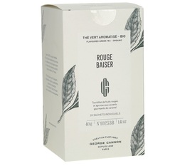 Rouge Baiser - Organic flavoured green tea - 20 sachets - George Cannon