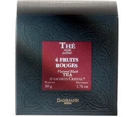 '4 Fruits Rouge' flavoured black tea - 25 Cristal� sachets - Dammann Fr�res