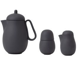 Viva Scandinavia Nina Charcoal Blue teapot with milk jug & sugar bowl + free gift