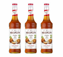 Lot de 3 sirops Monin - Pumpkin Spice (Citrouille Epicée) - 3 x 70cl