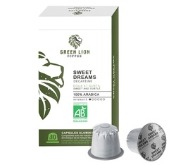100 Capsules Bio Sweet dreams décaféiné - Nespresso® compatible - GREEN LION COFFEE