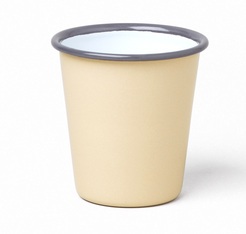 Falcon Enamelware Cup Beige with Grey Edges - 31 cl