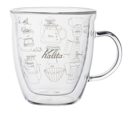 Kalita double-wall glass for hot drinks - 340ml / L size