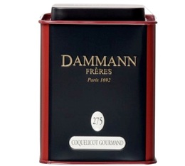 N�275 Coquelicot Gourmand flavoured black tea - 100g tin of loose leaf tea - Dammann Fr�res