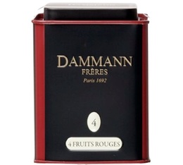 Dammann Fr�res N�4: 4 Fruits Rouges flavoured black tea - 100g tin of loose leaf tea