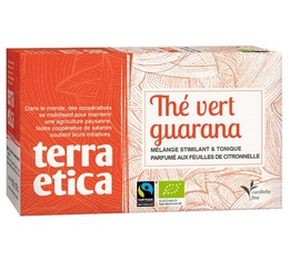 Thé vert guarana citronnelle  - 20 sachets fraicheur - Terra Etica