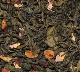 English Tea Shop Organic Fairtrade Green Tea & Pomegranate - 100g loose leaf tea