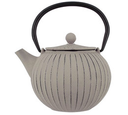 0.80L beige Physalis cast iron teapot + Free gift