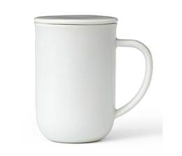�Minima' white porcelain mug with tea infuser - 500ml - Viva Scandinavia