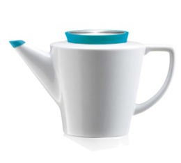 VIVA Scandinavia porcelain teapot with turquoise silicone lid & infuser - 1L