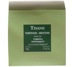 Verbena mint herbal tea from the Orgeval Herbalist - 25 Cristal� sachets - Dammann Fr�res
