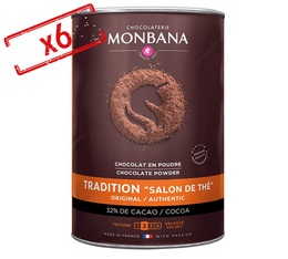 Lot de 6 boîtes de Chocolat en poudre Salon de Thé 6x1kg - Monbana