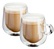 Judge double wall latte glasses with small handle - 2x27.5cl