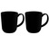 Bodum Douro 2 Coffee Mugs in Porcelain Black Matte - 35cl