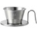 2-Cup flat-bottomed Kalita Wave Tsubame Dripper WDS-155 in smooth stainless steel
