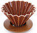 Origami Dripper M in Porcelain Brown Colour + Wooden Holder