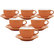 Tasse et sous tasse Latte Bowl Origami 19 cl - Orange