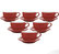 Tasse et sous tasse Latte Bowl Origami 19 cl - Rouge
