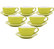 Tasse et sous tasse Latte Bowl Origami 25 cl - Vert